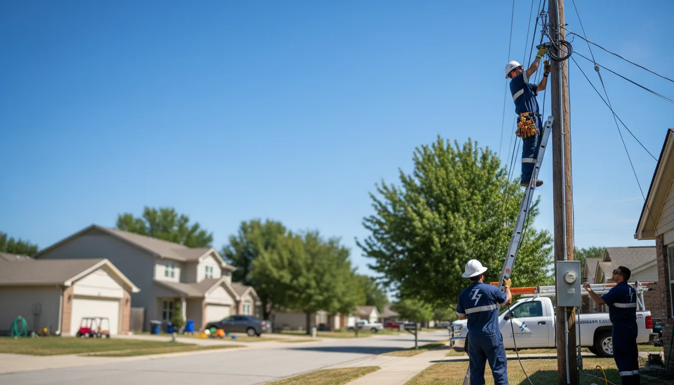 Residential electrician providing installation services in Cisco, IL